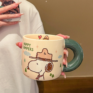 Wholesale New High-quality Animal Cartoon Ceramic Cups Couple Mugs Coffee Cups and Graduated Cups - Product Image 3