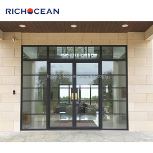 RICHOCEAN pintu Prancis aluminium desain panggang pemasangan cepat hemat biaya Ideal untuk rumah pantai dan bangunan komersial