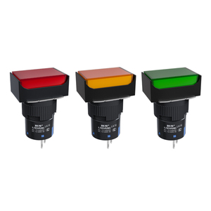 16mm LED Illuminated Round/rectangle/square Self-locking <strong>Momentary</strong> 5pin 8pin Plastic Start Stop Game Arcade <strong>Push</strong> <strong>Button</strong> <strong>Switch</strong> - Product Image 5