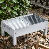 Barbecue portable au charbon de bois de style coréen moderne KT 18 pouces, allumage automatique, écologique, en fer, pour camping et jardin