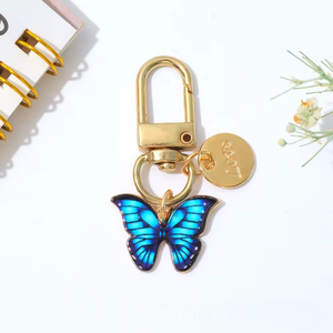 <span class=keywords><strong>Porte</strong></span>-clés élégant et mignon en forme de papillon en alliage, breloque pour sac à main, sac à dos, accessoire pour fête de dames - Product Image 6