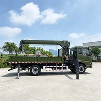 Grue montée sur camion certifiée CE, personnalisable, 8 tonnes, 10 tonnes, pour l'aménagement paysager urbain, le retransplantage d'arbres et la construction en bordure de route
