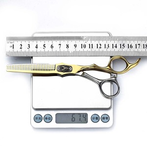 Professional Hairdressing Scissors Set 6 Inch Gold Silver Stainless Steel Flat Shears Thinning Shears Long Handle Hair Cutting - Product Image 3
