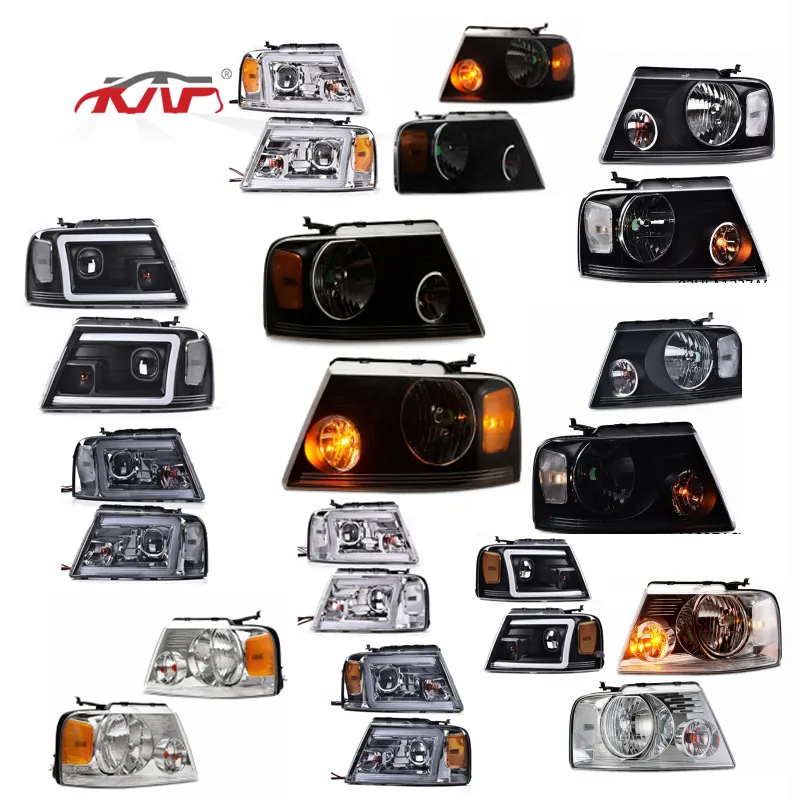 Lampu depan mobil modifikasi offroad 4x4 lampu depan truk pickup untuk Ford F-150 Lincoln Mark LT 2004-2008