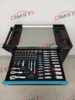 Banc de travail métallique certifié CE avec chariot et armoire en SPCC, durable et professionnel, avec 258 outils manuels CR-V, OEM