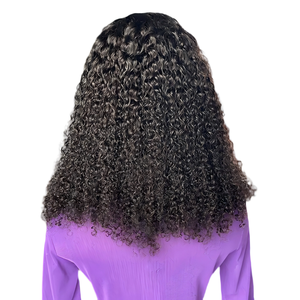 Parrucca <span class=keywords><strong>in</strong></span> Capelli Umani Vergini Ricci Crespi 13x4 con Pizzo Svizzero, Densità 200, Pre-Plucked con Baby Hair, 16 Pollici, 230g, Durata <span class=keywords><strong>Anno</strong></span> e Mezzo - Product Image 2