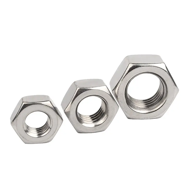 Customized All Kinds of Steel Bolt and Nut Top Quality Hexagonal Nut Stainless Steel SS304 SS316 SS316L Plain Hex Welding Nuts