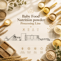 Machine industrielle de fabrication de céréales pour bébés, ligne de production de poudre nutritionnelle, usine de traitement de porridge instantané, extrusion à double vis