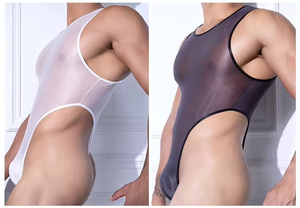 Mono de Hombre Sexy, Translúcido, Delgado y Cómodo, Estilo Club Nocturno, Cintura Baja, Spandex/Nailon, Diseño Liso y Suave - Product Image 6