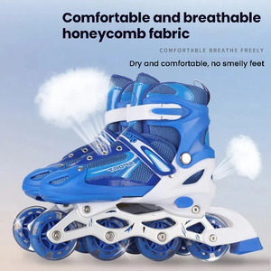 Chaussures de roller à roulettes pour enfants, respirantes, de haute qualité, à une rangée, roues lumineuses colorées, mobilité, entraînement au parkour, <span class=keywords><strong>plastique</strong></span> - Product Image 5