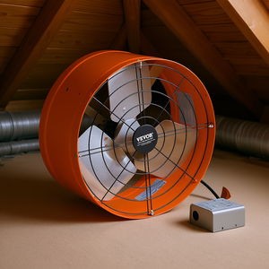 Ventilador de Extracción para Ático Vevor de 15 Pulgadas, 1650 CFM, Montaje en Pared, Termostato Ajustable para Hogar y Oficina - Product Image 2