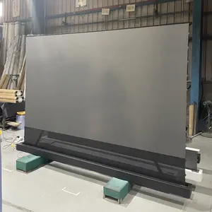 92-150inch Motorized Floor Rising Projection Screen 16:9 Tension CBSP T-prism Screen For Short Throw Projector Cabinet