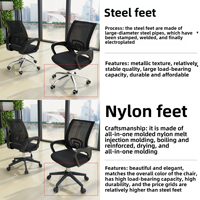 Yazhi ergonomique vert plastique nylon chaise pivotante de bureau midback maille dos et siège chaise de bureau ergonomique moderne legere