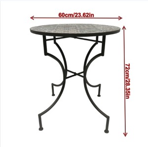 Kim loại với khảm hàng đầu và kim loại Sắt Đồ Gỗ Ngoài Trời sơn tĩnh điện - Product Image 4