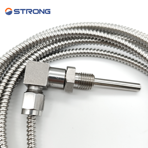 مستشعر حرارة مقاومة البلاتين <span class=keywords><strong>PT100</strong></span> مخصص بسعر المصنع، مجس من الفولاذ المقاوم للصدأ مع جهاز إرسال، مقاوم للماء IP65 بدقة 0.1 درجة مئوية - Product Image 6