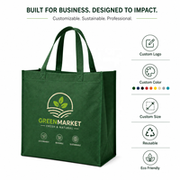 Bolsa de Compras Ecológica Personalizada al por Mayor, Bolsa de Supermercado Reutilizable y Sostenible, de Gran Capacidad, para Promociones en Tiendas