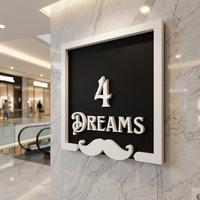 Letrero LED Retroiluminado Personalizado Directo de Fábrica, Letras de Canal 3D con Luz Cálida, Letrero de Pared Interior para Negocios y Marcas