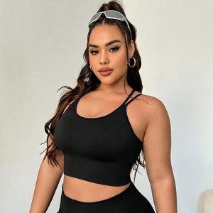 สปอร์ตบราขนาดใหญ่ดีไซน์หลังสวยเสื้อกั๊กโยคะกันกระแทกสำหรับไซส์200ปอนด์สามารถสวมใส่ได้โดยไม่ต้องขอคืนเงิน - Product Image 1