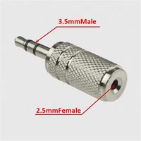 Adaptateur audio Jack 3,5 mm vers 2,5 mm, connecteur mâle 2,5 mm vers femelle 3,5 mm pour câble de haut-parleur auxiliaire, prise casque 3,5