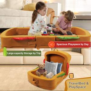 Cama de Viaje para Niños Pequeños TenderPlayful OEM/ODM, Estilo Sándwich, Plegable, de Espuma Suave, Cuna Portátil con Barandilla de Seguridad para el Hogar - Product Image 5