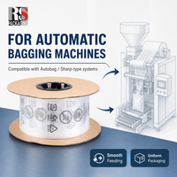 Sacs à fond plat pré-ouverts en plastique bio-sourcée durable pour l'emballage d'écouteurs, pour l'utilisation dans les centres de distribution de machines d'emballage automatiques
