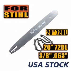 Barra guida da 20 pollici con catena a dente pieno 3/8 .063 72DL per motoseghe Stihl MS361 MS362 MS380 MS390 MS440 MS44 - Disponibilità immediata dagli USA - Product Image 4
