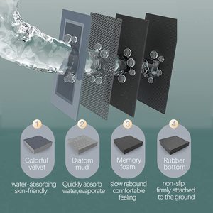 Luxury Brands <strong>Bamboo</strong> Anti Non Slip Fast Absorbent Quick Dry Fadt Fast Drying <strong>Floor</strong> Pvc Stone Diatomite Bath <strong>Mat</strong> Bathroom <strong>Mat</strong> Set - Product Image 3