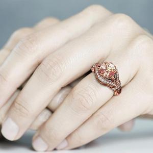 Anello alla moda scintillante per donna, gioiello da dito elegante in stile europeo americano - Product Image 2