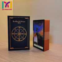 Cartes de tarot et d'oracle personnalisées directement de l'usine, impression offset de haute qualité, bord doré holographique avec boîte cadeau