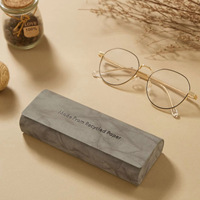 Nouvel étui à lunettes de soleil classique rectangulaire portable anti-pression, style uni, en cuir PU, pour hommes et femmes