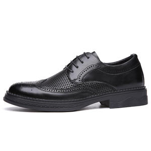 Outdoor <b>Height</b> Increasing Large Size Men's Breathable Lightweight Anti-Slip Slip-On Fashionable Leather Business Formal Wedding - Product Image 4
