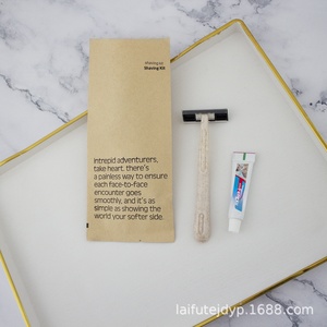 Hotel Homestay Wegwerp Plastic Zachte Haarborstel & Kam Badkamer Set met Bedrukt Logo Papieren Zak Verpakking Gastenkamers - Product Image 4