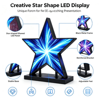 Panneau d'affichage LED créatif en forme d'étoile pleine couleur pour intérieur, écran publicitaire numérique en forme de pentagone à cinq branches pour hôtels et mariages