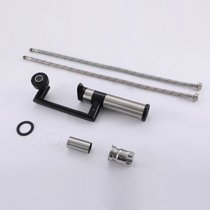 Stainless Steel Single Handle Basin Faucet YQ70062P <b>Deck</b> Mounted Modern Style Rotating Spout - Product Image 2