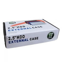 Case esterno in alluminio USB 3.0 per HDD/SSD SATA da 2,5 pollici con alimentatore (multicolore) Bajeal/OEM