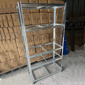 Galvanized <b>Shelving</b> Unit Five Layers Adjustable <b>Storage</b> Rack For Garage Standing Type Carbon Steel Rectangle - Product Image 5