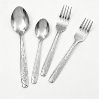 Ensemble de Couverts en Acier Inoxydable 410 Écologique de Luxe avec Poignées Gaufrées Durables pour Hôtels, Mariages et Restaurants (Vente en Gros)