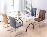 Chaise de bureau en PU économique, chaise de direction ergonomique pour personnel d'atelier et entreprise