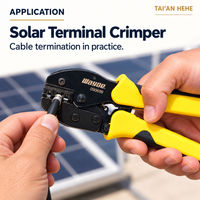 Pince à sertir à cliquet pour bornes solaires, outil manuel pour câblage PV et connecteurs de câbles solaires