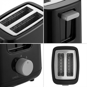 <span class=keywords><strong>Tostadora</strong></span> Eléctrica de 2 Rebanadas con Enchufe Europeo, Carcasa de Plástico, Cancelación con un Solo Botón, Control de Tostado Variable, Uso en Hoteles - Product Image 5