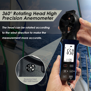Holdpeak HP-5000D Digitale Handheld Hvac Anemometer Cfm Windsnelheid Meter Draaibare Abs Wind Sensor Meet Luchtstroom Oem - Product Image 2