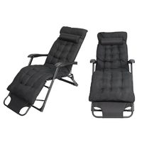 Chaise de bronzage portable, légère et pliable avec coussin rembourré amovible pour la plage, le camping et l'extérieur