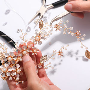 Mode fait à la main feuille d'or femmes mariée perle <span class=keywords><strong>cheveux</strong></span> vigne coiffure mariage pièce de <span class=keywords><strong>cheveux</strong></span> pince - Product Image 4