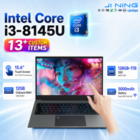 Pasokan Grosir Komputer Notebook Layar Sentuh 15.6 inci Generasi ke-8 i3-8145U  RAM 16GB/32GB DDR3 SSD NGFF Keyboard Numerik Backlit Windows 10/11