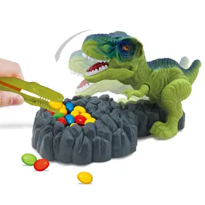Jogo de mesa elétrico de dinossauro, jogo de dinossauro para defesa com ovo, mordendo emocionante, jogo de aventura para festas, brinquedo interativo para crianças