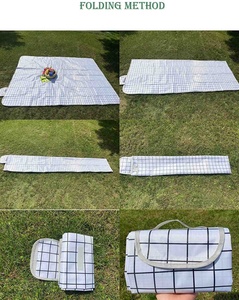 150CM * 200CM impression personnalisée blanc Plaid loisirs extérieur pliable léger Durable Oxford tissu imperméable réutilisable tapis - Product Image 2