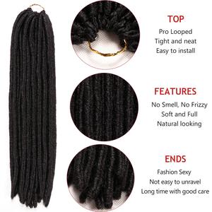Thẳng Faux Locs <span class=keywords><strong>Crochet</strong></span> <span class=keywords><strong>Twist</strong></span> Tóc Bện Tổng Hợp Phần Mở Rộng Tóc Giả Locs Bện Tóc Afro Kinky Mềm <span class=keywords><strong>Dread</strong></span> Dreadlocks - Product Image 4