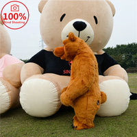 Mascotte Gonflable l'Ours Masha, Costume en Peluche Adulte pour Cosplay Animé, Personnalisable pour Carnaval