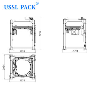 Máquina Envolvedora Automática Rotativa X1300 con Film Estirable para Envolver Cartones <span class=keywords><strong>de</strong></span> Alimentos y Bebidas en Palés - Product Image 5