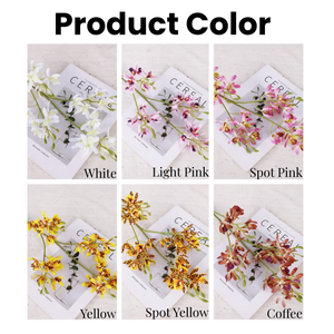 Fleur artificielle en tissu de soie de haute qualité, orchidées <span class=keywords><strong>Vanda</strong></span> blanches et jaunes, longues de 72 cm, pour la décoration de salon, de maison et de mariage - Product Image 3